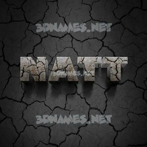 natt in Cracked Stone style - 3D name wallpaper natt in Cracked Stone style - 3D name wallpaper