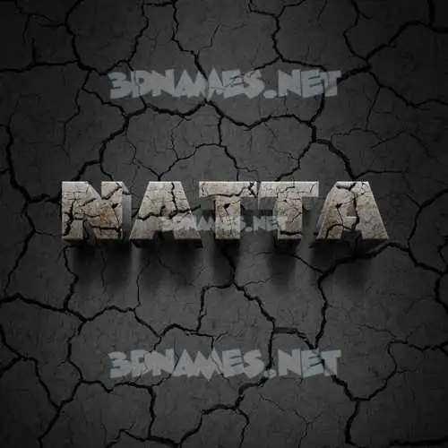 natta in Cracked Stone style - 3D name wallpaper natta in Cracked Stone style - 3D name wallpaper