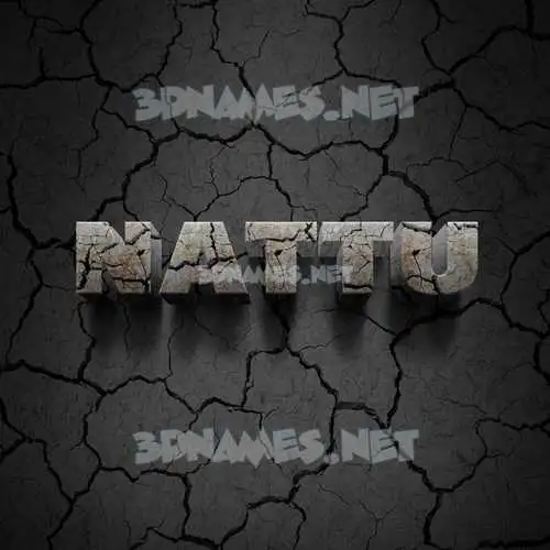 nattu in Cracked Stone style - 3D name wallpaper nattu in Cracked Stone style - 3D name wallpaper