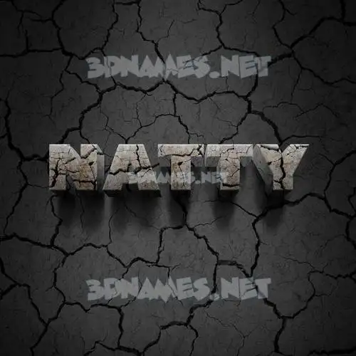natty in Cracked Stone style - 3D name wallpaper