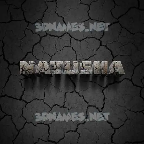 natusha in Cracked Stone style - 3D name wallpaper