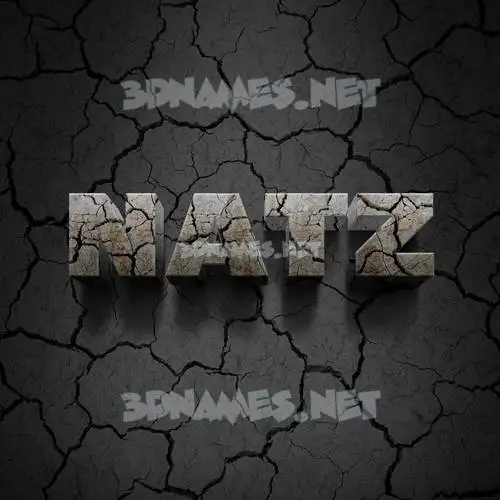 natz in Cracked Stone style - 3D name wallpaper natz in Cracked Stone style - 3D name wallpaper