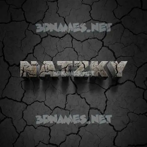 natzky in Cracked Stone style - 3D name wallpaper natzky in Cracked Stone style - 3D name wallpaper