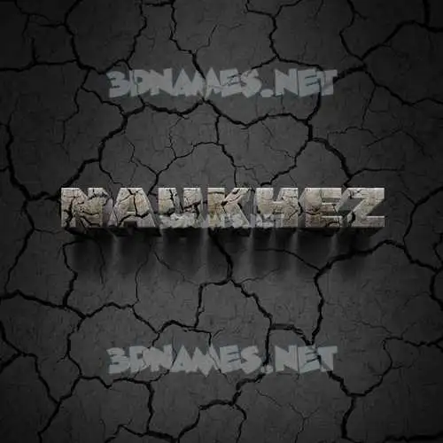 naukhez in Cracked Stone style - 3D name wallpaper naukhez in Cracked Stone style - 3D name wallpaper