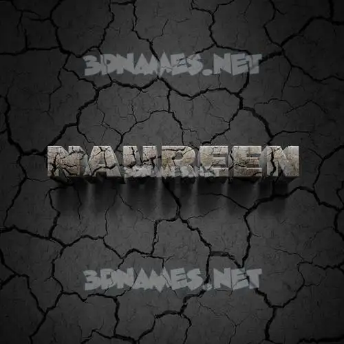 naureen in Cracked Stone style - 3D name wallpaper