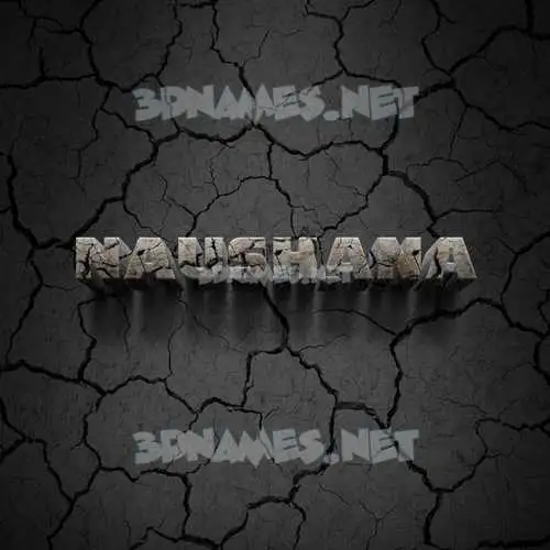 naushana in Cracked Stone style - 3D name wallpaper