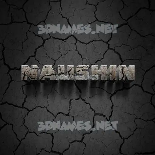 naushin in Cracked Stone style - 3D name wallpaper naushin in Cracked Stone style - 3D name wallpaper