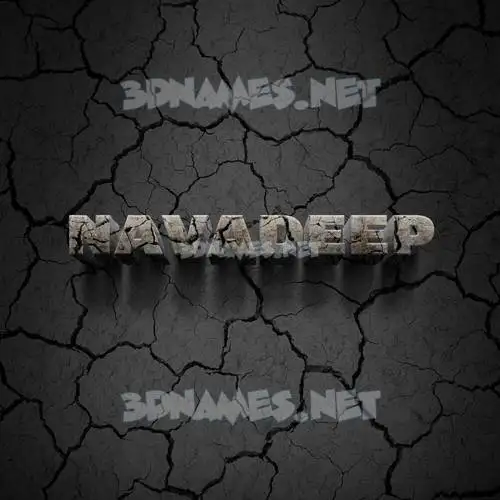 navadeep in Cracked Stone style - 3D name wallpaper