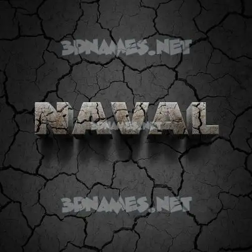 naval in Cracked Stone style - 3D name wallpaper naval in Cracked Stone style - 3D name wallpaper