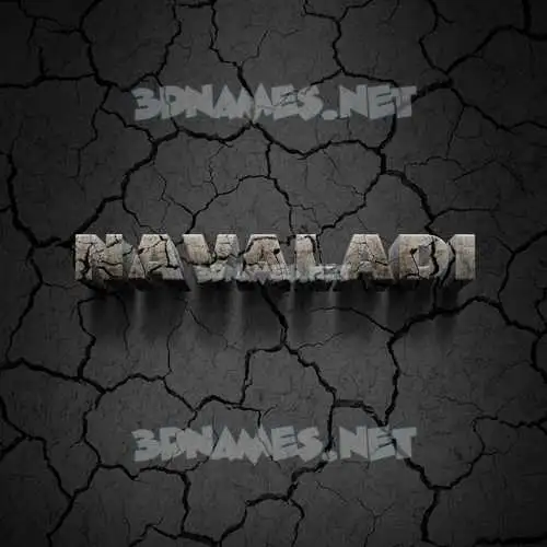 navaladi in Cracked Stone style - 3D name wallpaper