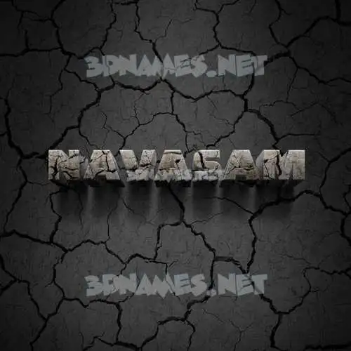 navasam in Cracked Stone style - 3D name wallpaper navasam in Cracked Stone style - 3D name wallpaper
