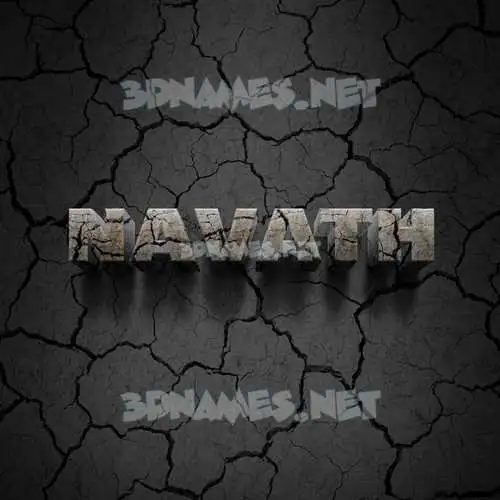 navath in Cracked Stone style - 3D name wallpaper