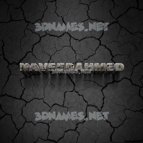 naveedahmed in Cracked Stone style - 3D name wallpaper