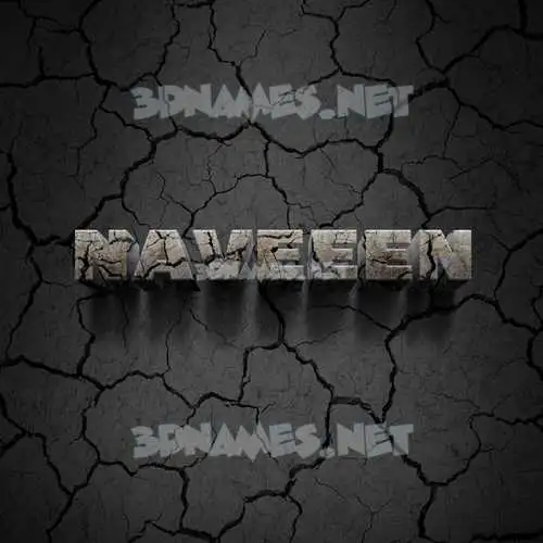 naveeen in Cracked Stone style - 3D name wallpaper