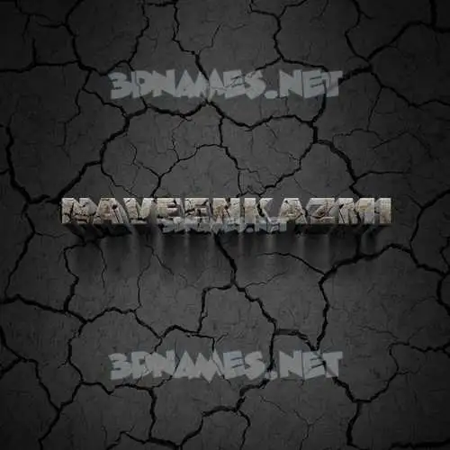 naveenkazmi in Cracked Stone style - 3D name wallpaper