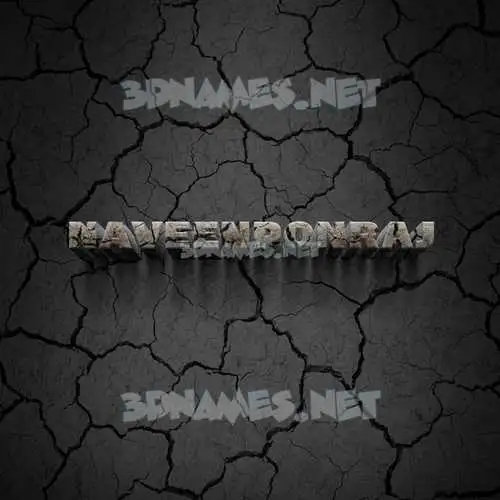 naveenponraj in Cracked Stone style - 3D name wallpaper