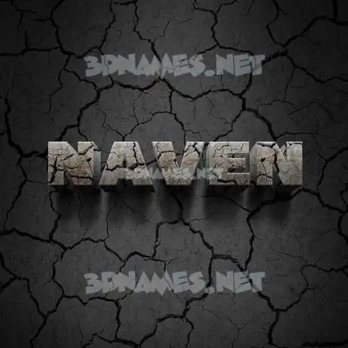 naven in Cracked Stone style - 3D name wallpaper naven in Cracked Stone style - 3D name wallpaper