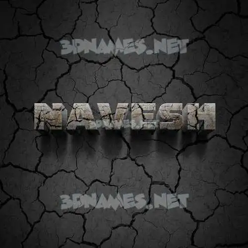 navesh in Cracked Stone style - 3D name wallpaper navesh in Cracked Stone style - 3D name wallpaper