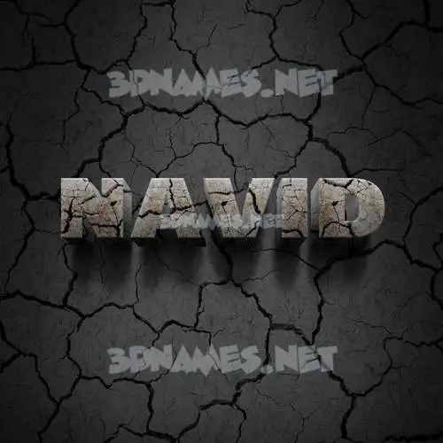 navid in Cracked Stone style - 3D name wallpaper