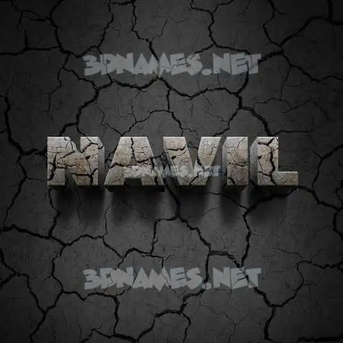 navil in Cracked Stone style - 3D name wallpaper navil in Cracked Stone style - 3D name wallpaper