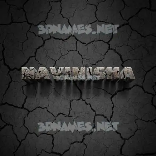 navinisha in Cracked Stone style - 3D name wallpaper