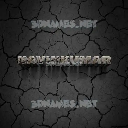 navinkumar in Cracked Stone style - 3D name wallpaper