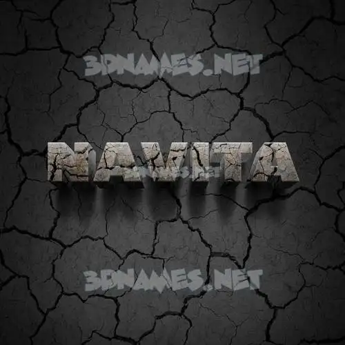 navita in Cracked Stone style - 3D name wallpaper
