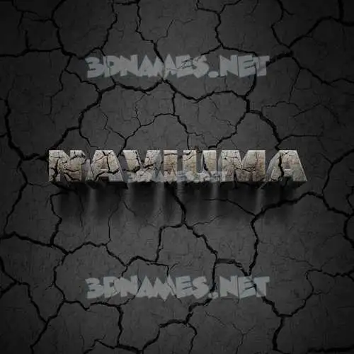 naviuma in Cracked Stone style - 3D name wallpaper
