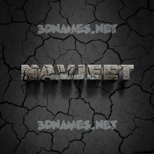 navjeet in Cracked Stone style - 3D name wallpaper
