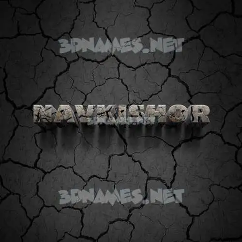 navkishor in Cracked Stone style - 3D name wallpaper