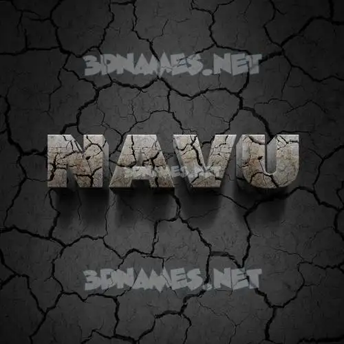 navu in Cracked Stone style - 3D name wallpaper navu in Cracked Stone style - 3D name wallpaper