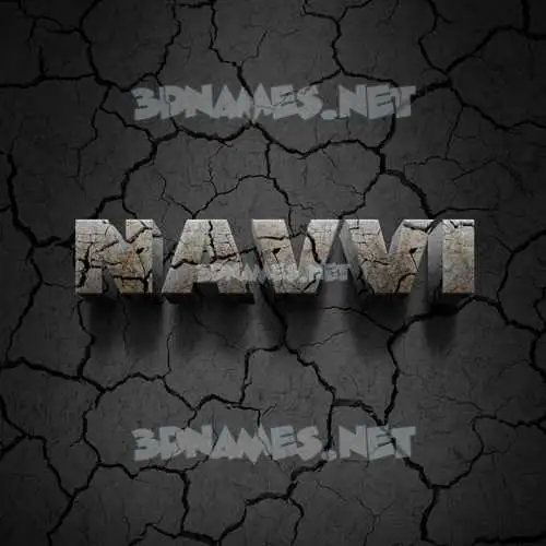 navvi in Cracked Stone style - 3D name wallpaper