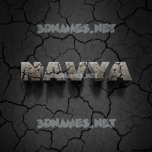 navya in Cracked Stone style - 3D name wallpaper
