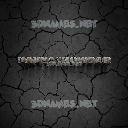navyachowdar in Cracked Stone style - 3D name wallpaper