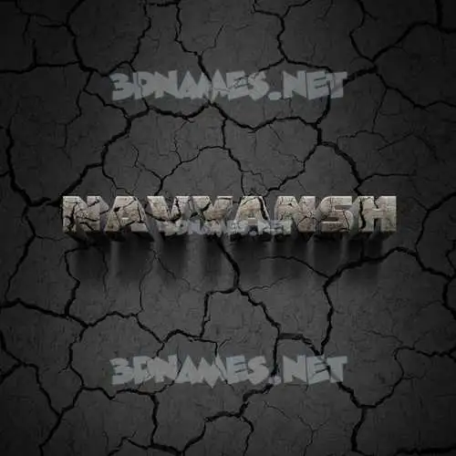 navyansh in Cracked Stone style - 3D name wallpaper