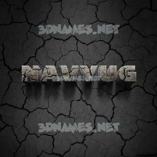 navyug in Cracked Stone style - 3D name wallpaper