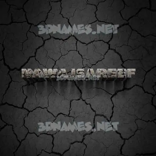 nawajsareef in Cracked Stone style - 3D name wallpaper