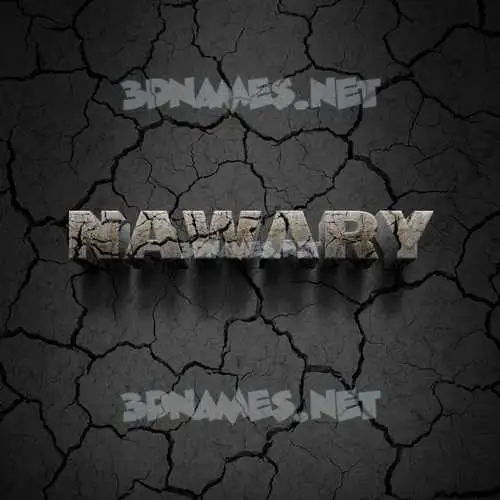nawary in Cracked Stone style - 3D name wallpaper