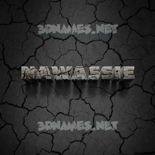 nawassie in Cracked Stone style - 3D name wallpaper