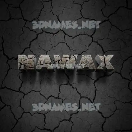 nawax in Cracked Stone style - 3D name wallpaper