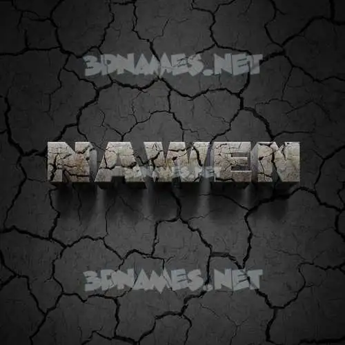 nawen in Cracked Stone style - 3D name wallpaper nawen in Cracked Stone style - 3D name wallpaper
