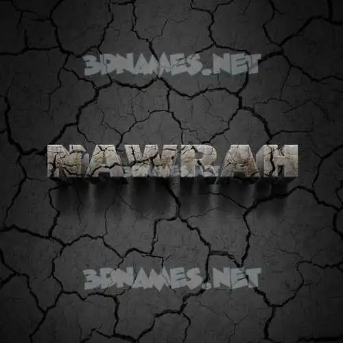 nawrah in Cracked Stone style - 3D name wallpaper