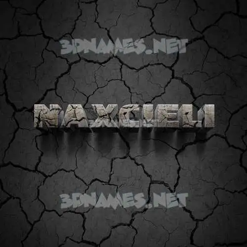 naxcieli in Cracked Stone style - 3D name wallpaper naxcieli in Cracked Stone style - 3D name wallpaper