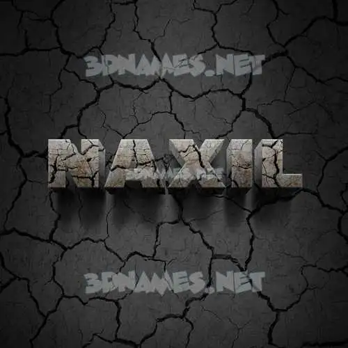 naxil in Cracked Stone style - 3D name wallpaper naxil in Cracked Stone style - 3D name wallpaper