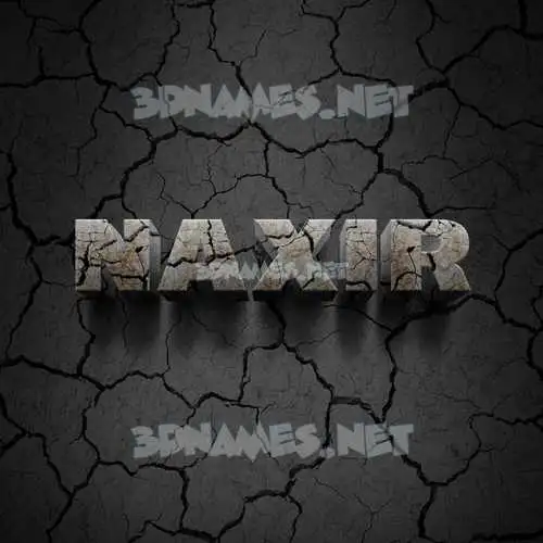 naxir in Cracked Stone style - 3D name wallpaper naxir in Cracked Stone style - 3D name wallpaper