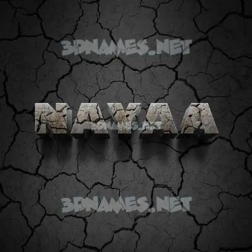 nayaa in Cracked Stone style - 3D name wallpaper