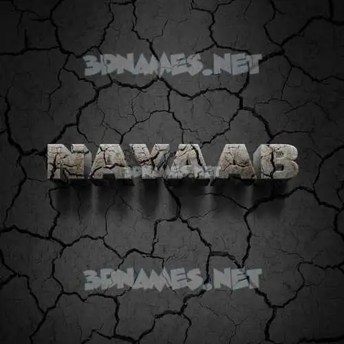 nayaab in Cracked Stone style - 3D name wallpaper