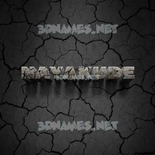 nayakude in Cracked Stone style - 3D name wallpaper