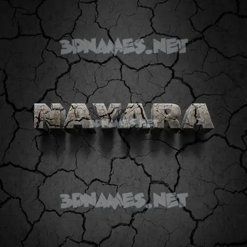 nayara in Cracked Stone style - 3D name wallpaper