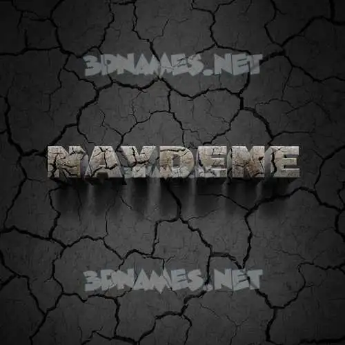 naydene in Cracked Stone style - 3D name wallpaper
